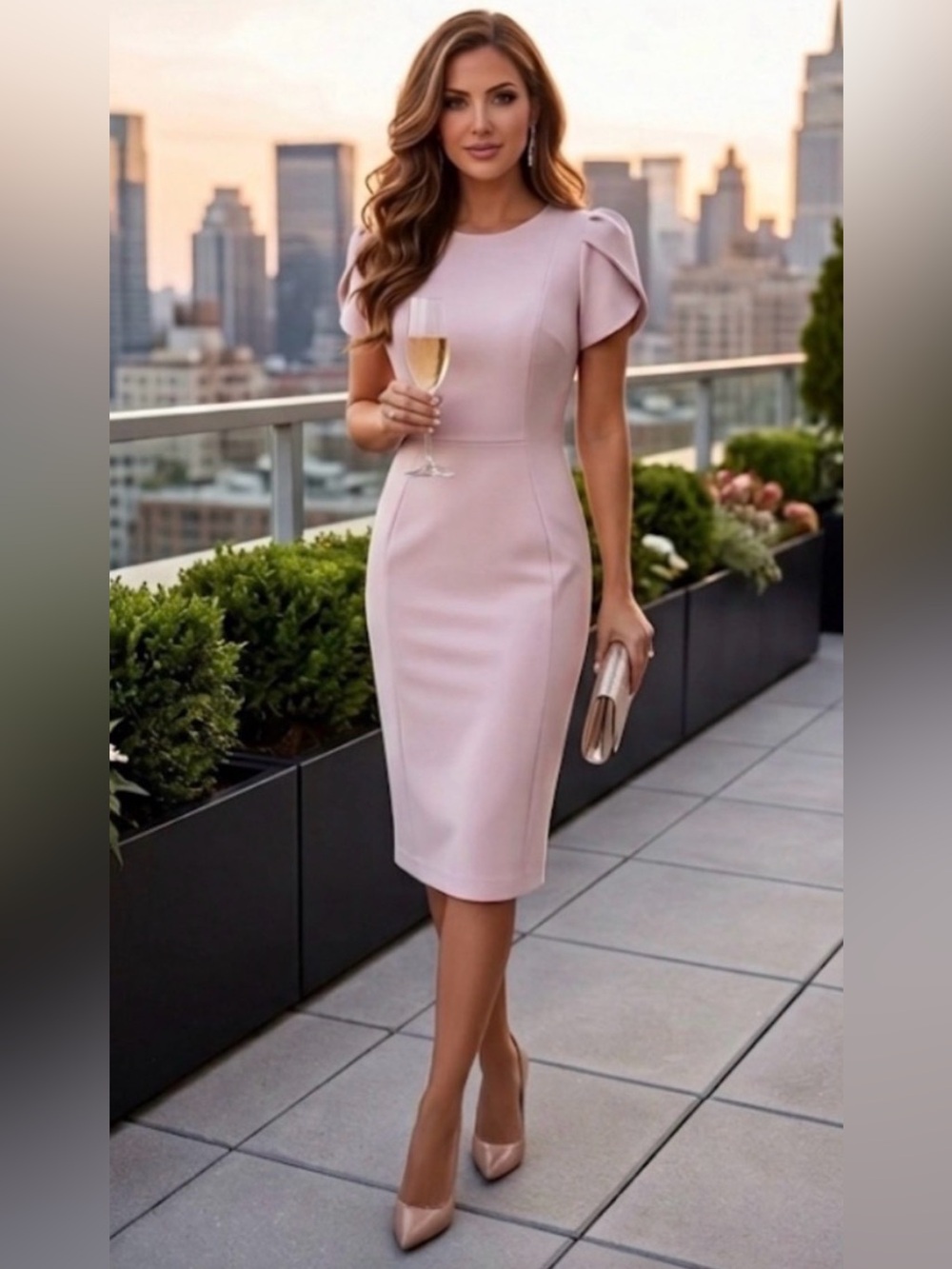 NWT Calvin Klein Tulip Sleave Sheath Dress Lilac Purple Size 8 12 pageant church
